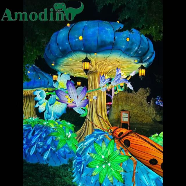 Giant Glowing Mushroom Lanterns – Enchanted Forest Theme Lights for Festivals & Events
