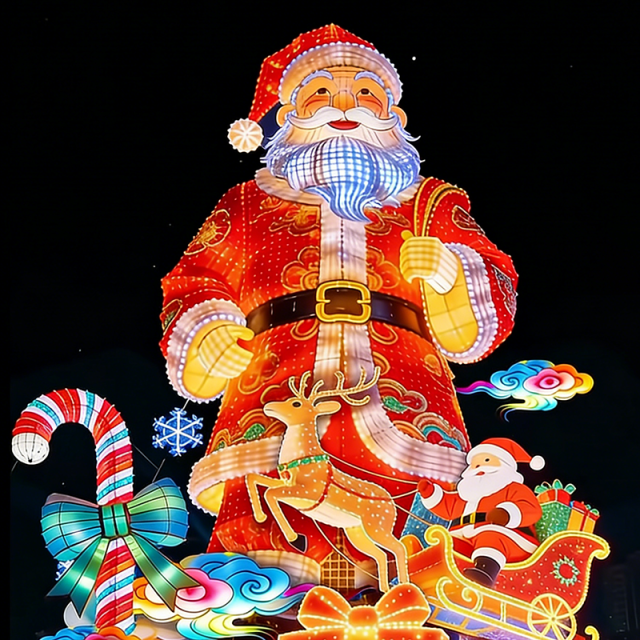 LED Illuminated Christmas Lanterns for  Holiday Festivals & Theme Parks