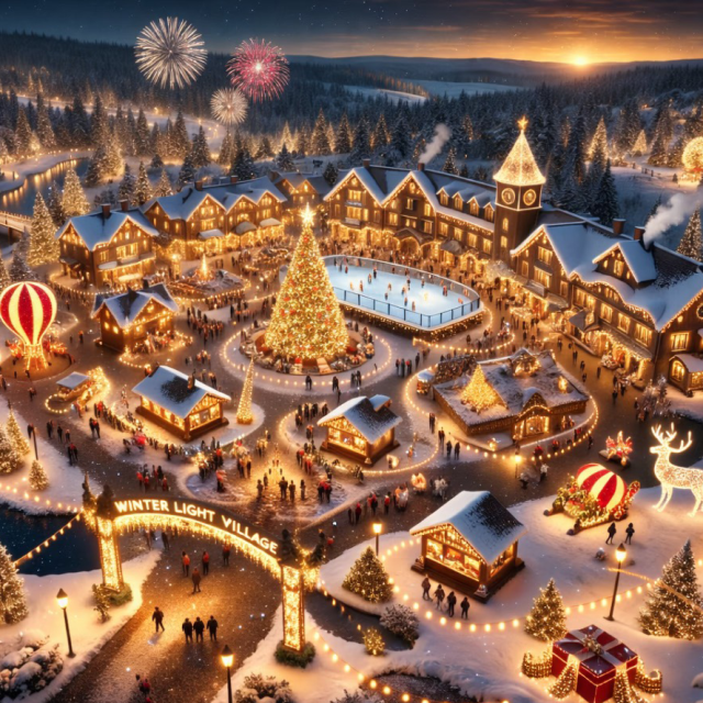LED Illuminated Christmas Lanterns for  Holiday Festivals & Theme Parks