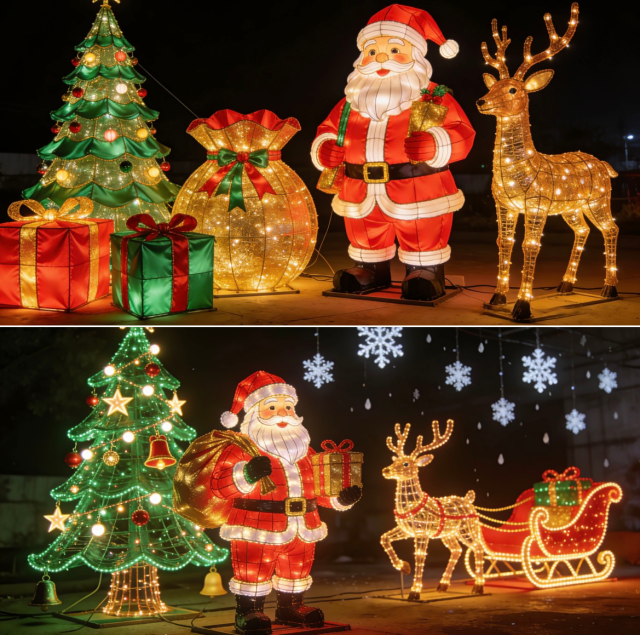 LED Illuminated Christmas Lanterns for  Holiday Festivals & Theme Parks