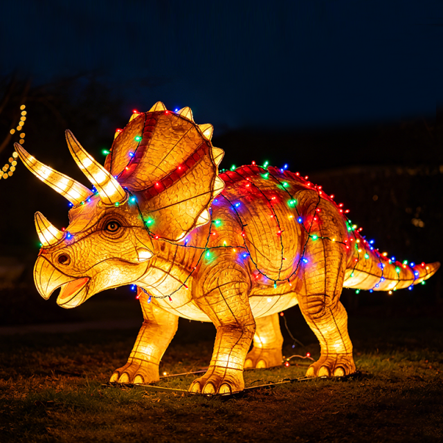 LED Triceratops Giant Dinosaur Lantern  for Zoo & Park