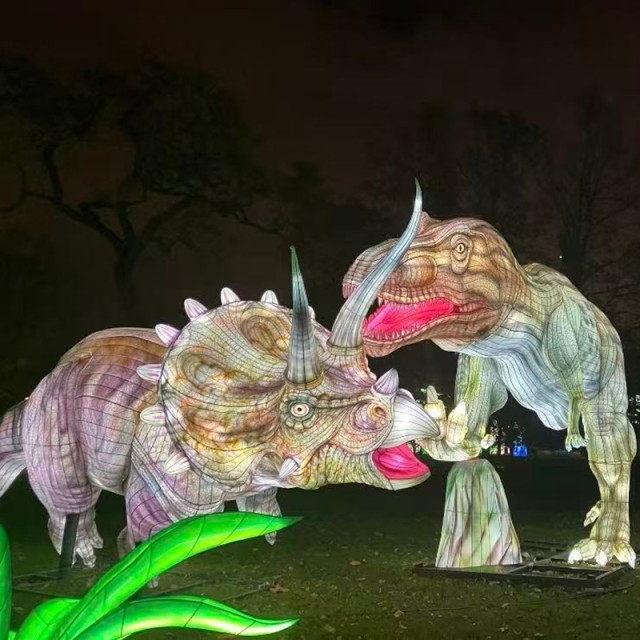 LED Triceratops Giant Dinosaur Lantern  for Zoo & Park