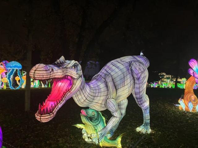 Giant T-Rex LED Lantern for Shopping Mall & Festival Event Decoration