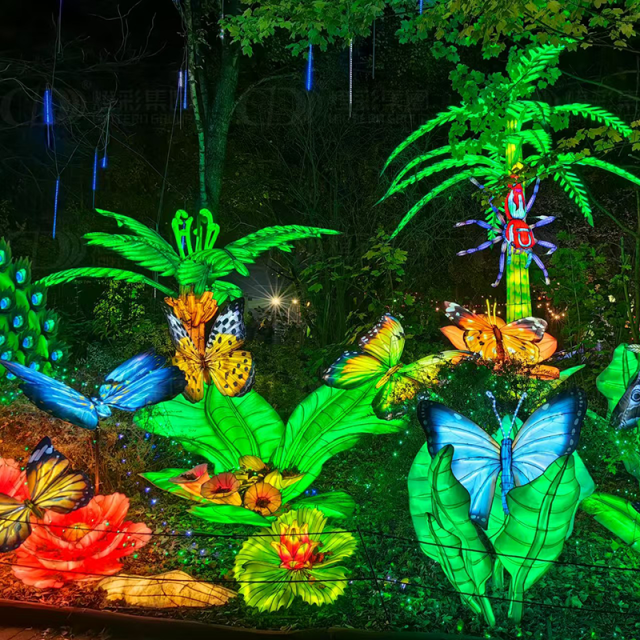 Custom Colorful Butterfly Lanterns  for Zoo & Park