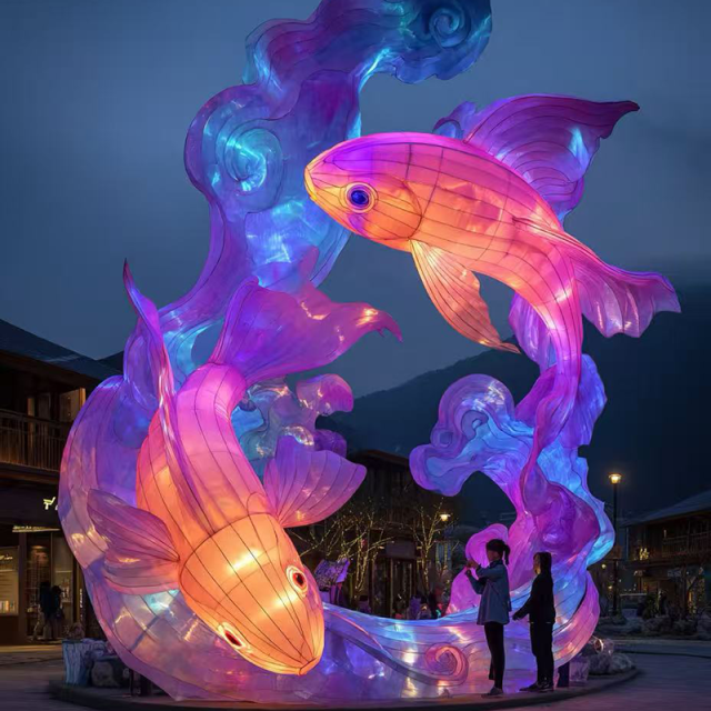 Custom Ocean Animal LED Lanterns  for Zoo & Park