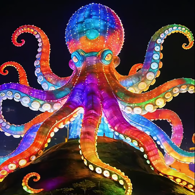 Custom Ocean Animal LED Lanterns  for Zoo & Park