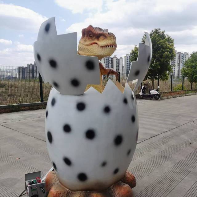 Animatronic Hatching T-Rex Egg for Theme Park Display