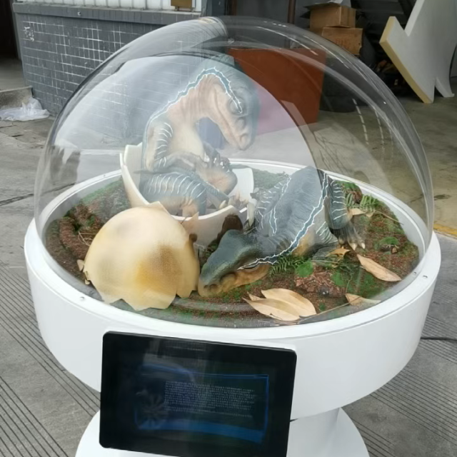 Velociraptor Hatchling Incubator Animatronic Dinosaur Egg
