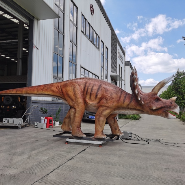 Outdoor Life Size Animatronic Triceratops Dinosaur for Jurassic Theme Park & Natural History Museum Exhibition