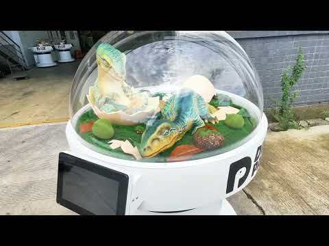 Custom Animatronic Velociraptor Incubator | Realistic Dinosaur Egg Hatching Display for Theme Parks & Museums