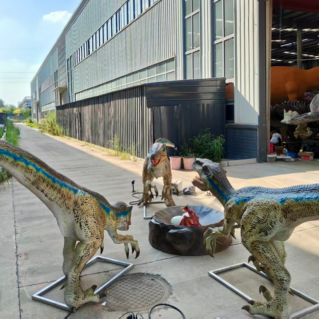Animatronic Velociraptor Dinosaur | Realistic Raptor Model for theme park