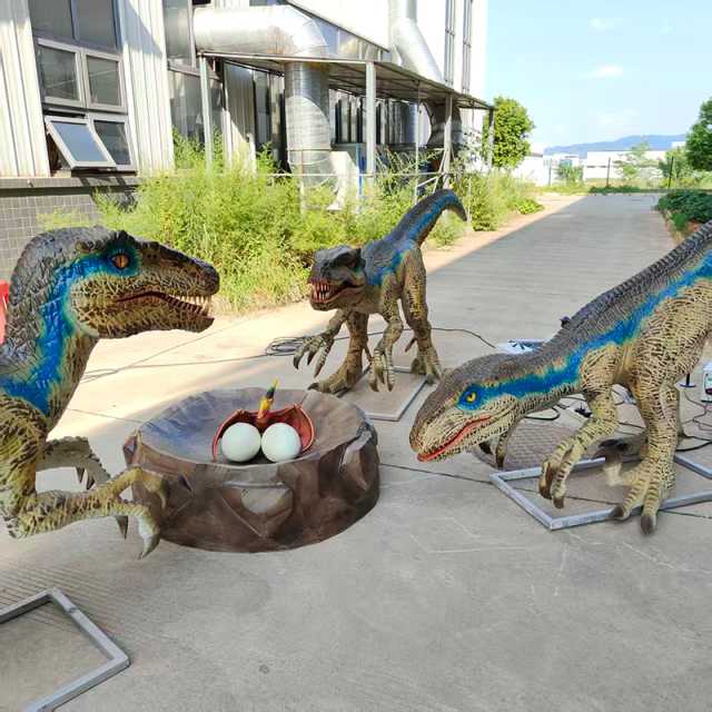 Animatronic Velociraptor Dinosaur | Realistic Raptor Model for theme park
