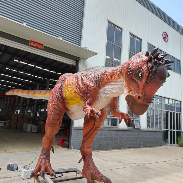 Life Size Animatronic Pachycephalosaurus Dinosaur for Theme Parks