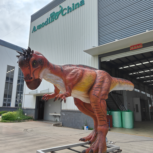 Life Size Animatronic Pachycephalosaurus Dinosaur for Theme Parks