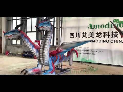 Custom Three-Headed Animatronic Dragon for Theme Parks