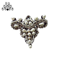 跨境爆款手工缝珠串珠女鞋童鞋珠绣鞋花鞋扣鞋材配件亚克力