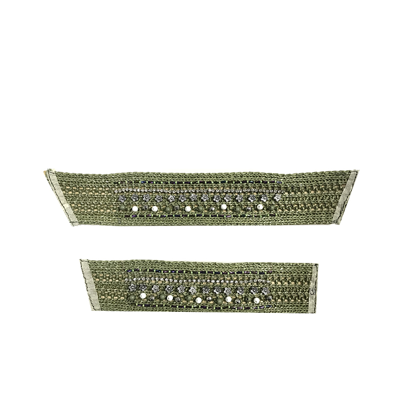 Hot selling new laser hot drill nail handmade woven jewelry women's sandals upper semi-finished wholesale processing customization