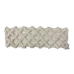 2021 New Bohemian Embroidered Plush Cloth Shoes Material Rope Rust Craft Upper Semi finished Sandals Sample Processing Customization