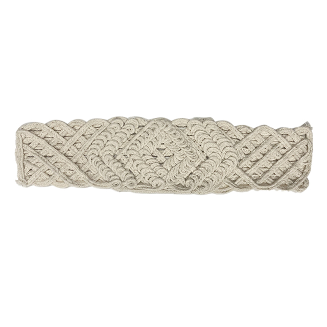 2021 New Bohemian Embroidered Plush Cloth Shoes Material Rope Rust Craft Upper Semi finished Sandals Sample Processing Customization