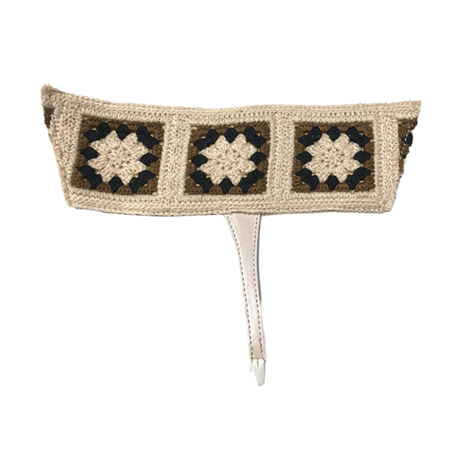 Hot selling new laser hot drill nail handmade woven jewelry women's sandals upper semi-finished wholesale processing customization