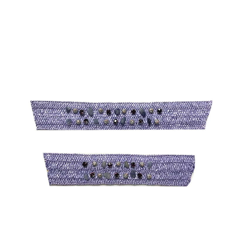 Hot new laser hot drilling nail hand woven jewelry women sandals upper semi-finished wholesale processing customization