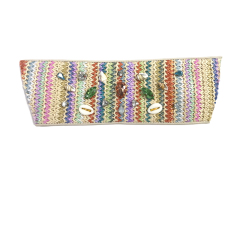 Hot new laser hot drilling nail hand woven jewelry women sandals upper semi-finished wholesale processing customization