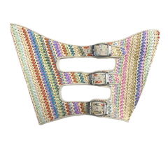 Hot new laser hot drilling nail hand woven jewelry women sandals upper semi-finished wholesale processing customization