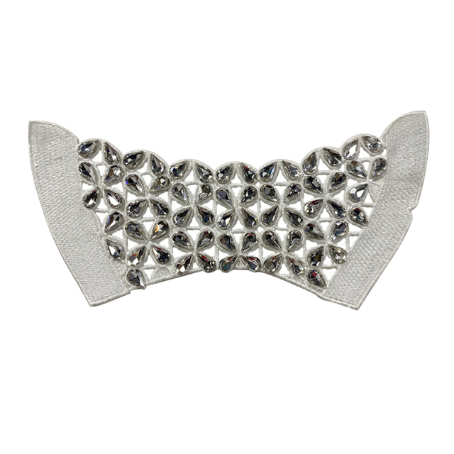 新款时尚刺绣绳绣激光手工缝珠鞋面半成品女童鞋凉鞋来样加工定制鞋辅件