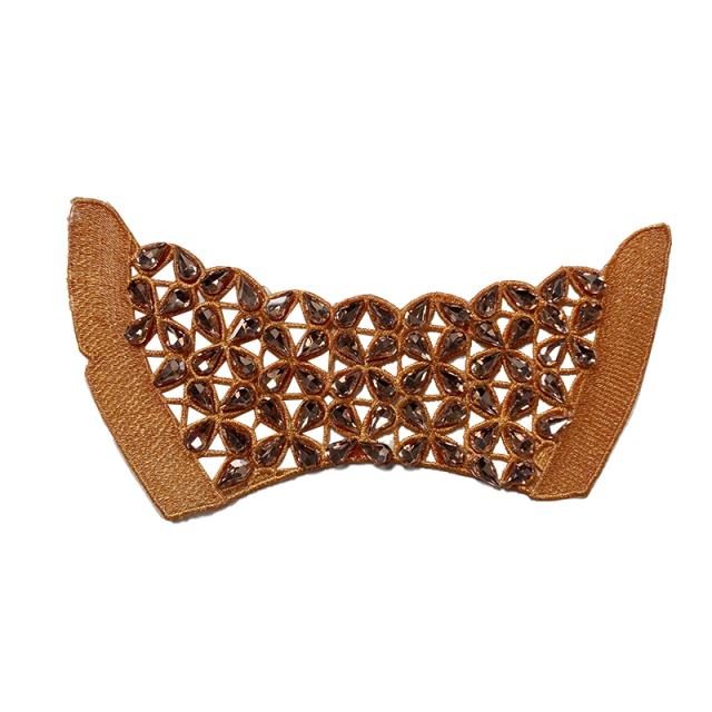 新款时尚刺绣绳绣激光手工缝珠鞋面半成品女童鞋凉鞋来样加工定制鞋辅件