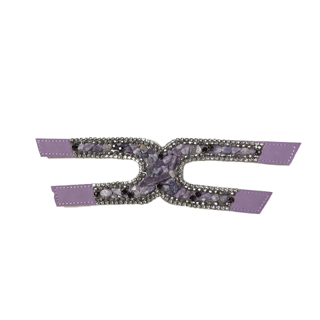 Vamp semi-finished laser semi-circular ironing piece women's shoe sandal vamp drilling sandal surface processing customization