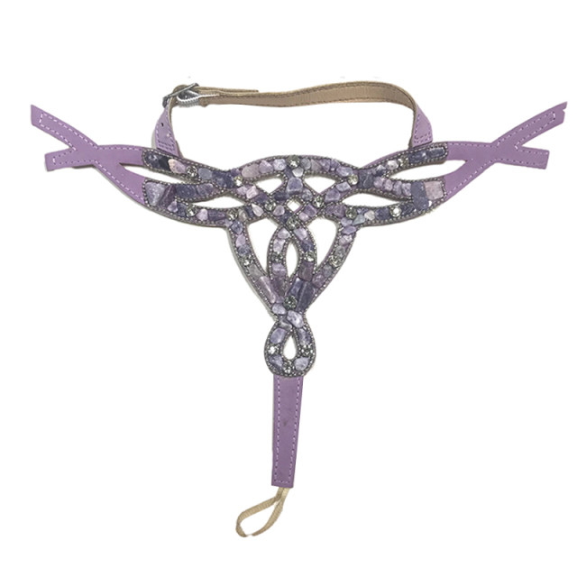 2021 women's hot stick wave electric embroidery upper stick chain fashion diamond inlaid upper semi-finished products to sample processing and customization