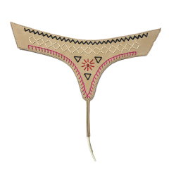 新款时尚刺绣绳绣激光手工缝珠鞋面半成品女童鞋凉鞋来样加工定制鞋辅件