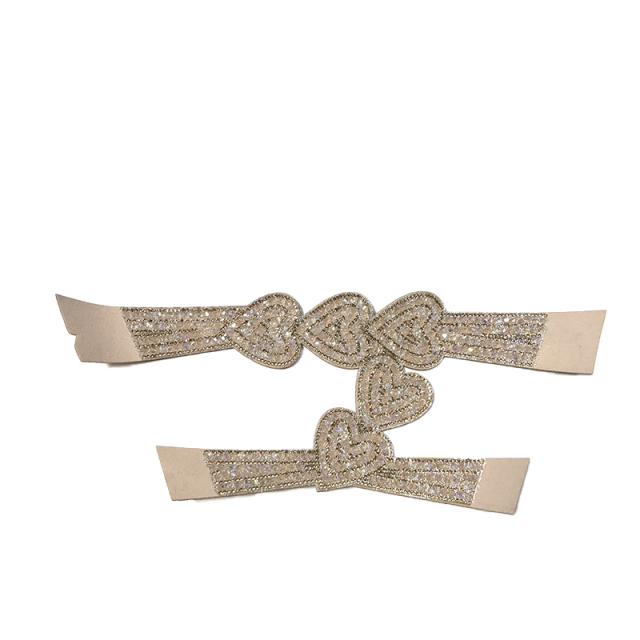 2021 new electric embroidery hot diamond chain shoe accessory fashion diamond inlaid shoe material sandals slippers women's upper customization