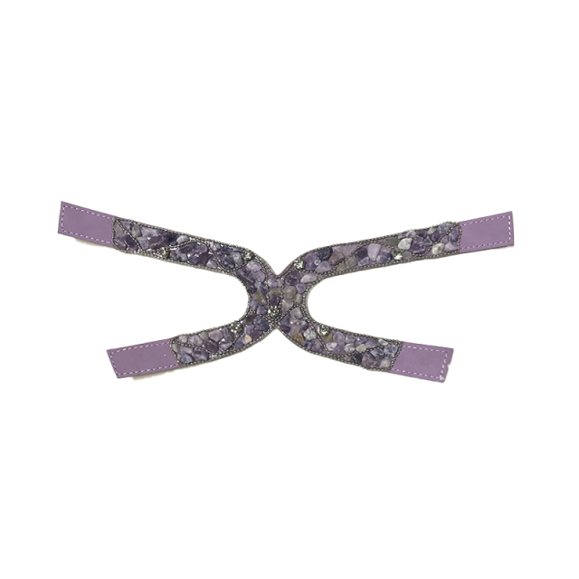 Cross-border hot summer women's sandals shoe upper nail bead sewing bead shoe material wholesale