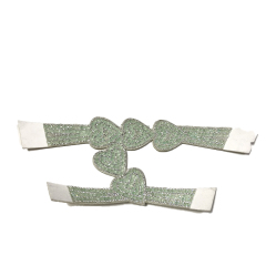 2021 new electric embroidery hot diamond chain shoe accessory fashion diamond inlaid shoe material sandals slippers women's upper customization