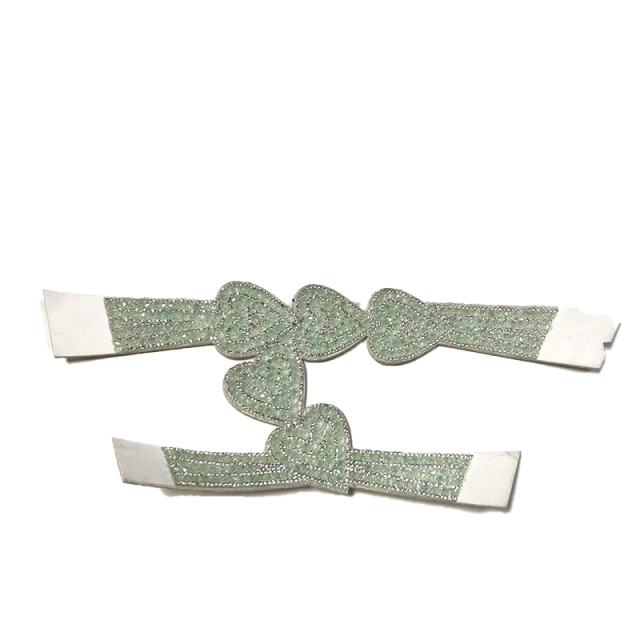 2021 new electric embroidery hot diamond chain shoe accessory fashion diamond inlaid shoe material sandals slippers women's upper customization