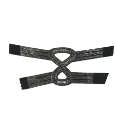 European Union hot sales of hand-made three-dimensional ironing diamond women sandals upper velvet cloth ironing diamond upper semi-finished products wholesale