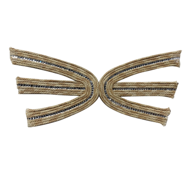 New hot shoe upper semi-finished summer women's shoes sandals rope embroidery nail nail shoe accessories shoe upper shoe material processing customization