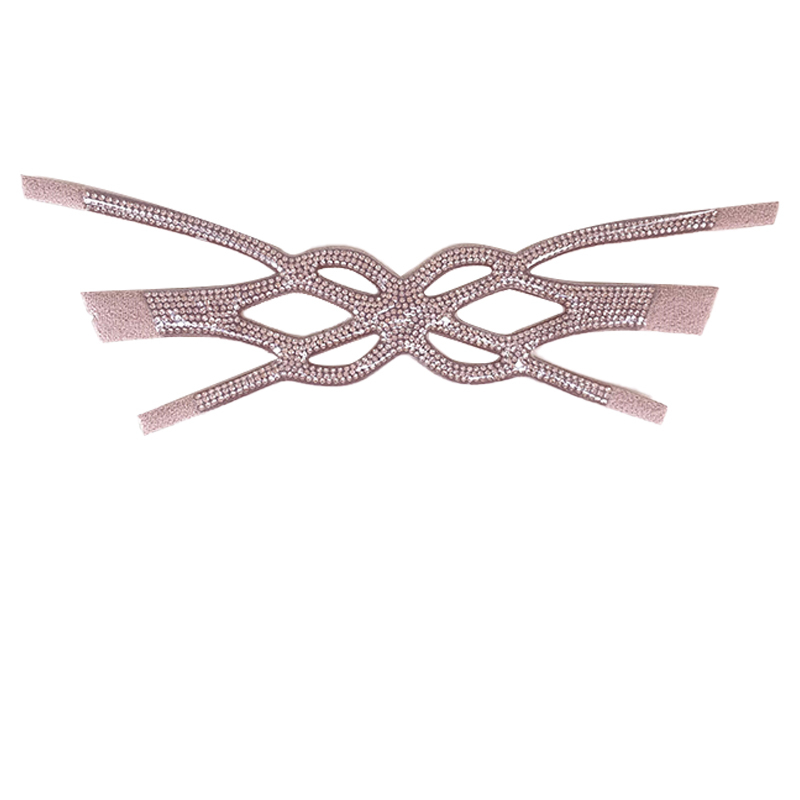 European Union hot sales of hand-made three-dimensional ironing diamond women sandals upper velvet cloth ironing diamond upper semi-finished products wholesale