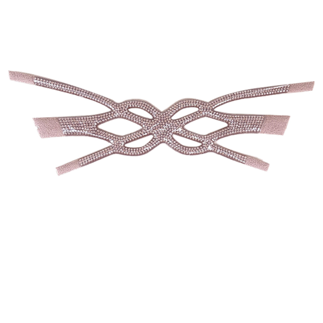 European Union hot sales of hand-made three-dimensional ironing diamond women sandals upper velvet cloth ironing diamond upper semi-finished products wholesale