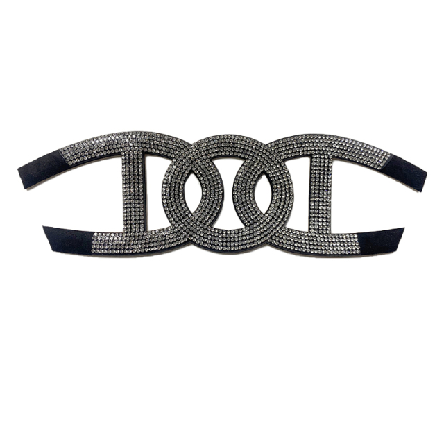 European Union hot sales of hand-made three-dimensional ironing diamond women sandals upper velvet cloth ironing diamond upper semi-finished products wholesale