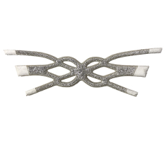 European Union hot sales of hand-made three-dimensional ironing diamond women sandals upper velvet cloth ironing diamond upper semi-finished products wholesale