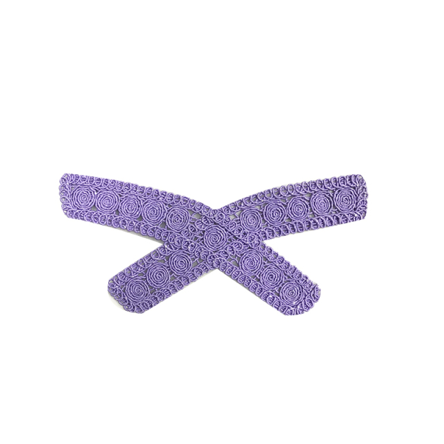 2021新款波西米亚绣绒布鞋材绳锈工艺鞋面半成品凉鞋来样加工定制