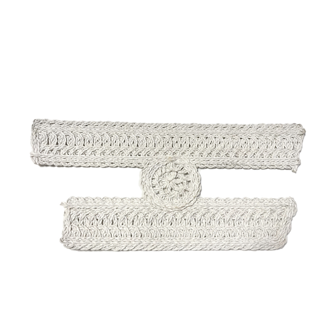 2021新款波西米亚绣绒布鞋材绳锈工艺鞋面半成品凉鞋来样加工定制