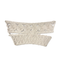 2021新款波西米亚绣绒布鞋材绳锈工艺鞋面半成品凉鞋来样加工定制