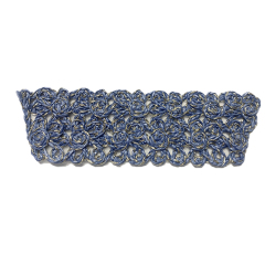 2021 New Bohemia embroidery fabric shoe material rope rust process shoe upper semi-finished sandals to sample processing custom