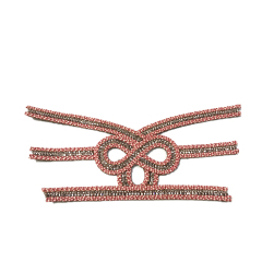 New embroidery rope embroidery sequin embroidery beaded sewing beads female fashion slippers shoe upper accessories manufacturers processing custom