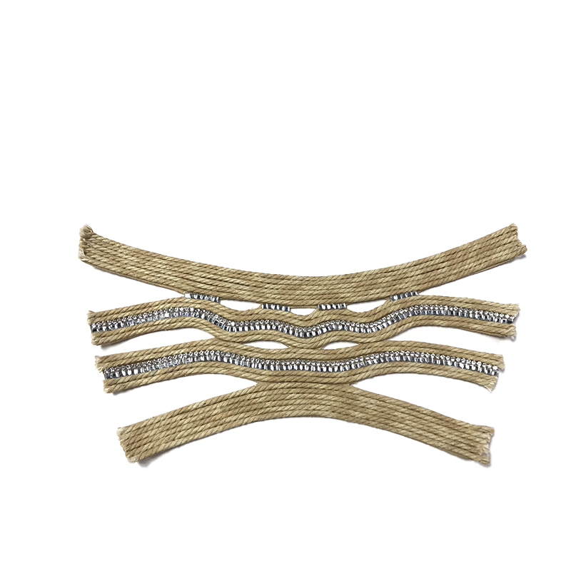 New embroidery rope embroidery sequin embroidery beaded sewing beads female fashion slippers shoe upper accessories manufacturers processing custom