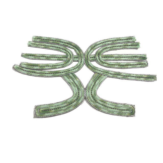 New embroidery rope embroidery sequin embroidery beaded sewing beads female fashion slippers shoe upper accessories manufacturers processing custom