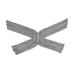 New embroidery rope embroidery sequin embroidery beaded sewing beads female fashion slippers shoe upper accessories manufacturers processing custom